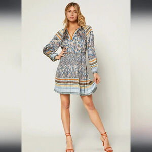 Current Air (Sold at Anthropologie),‎ Paisley Border Print Dress, Size Medium